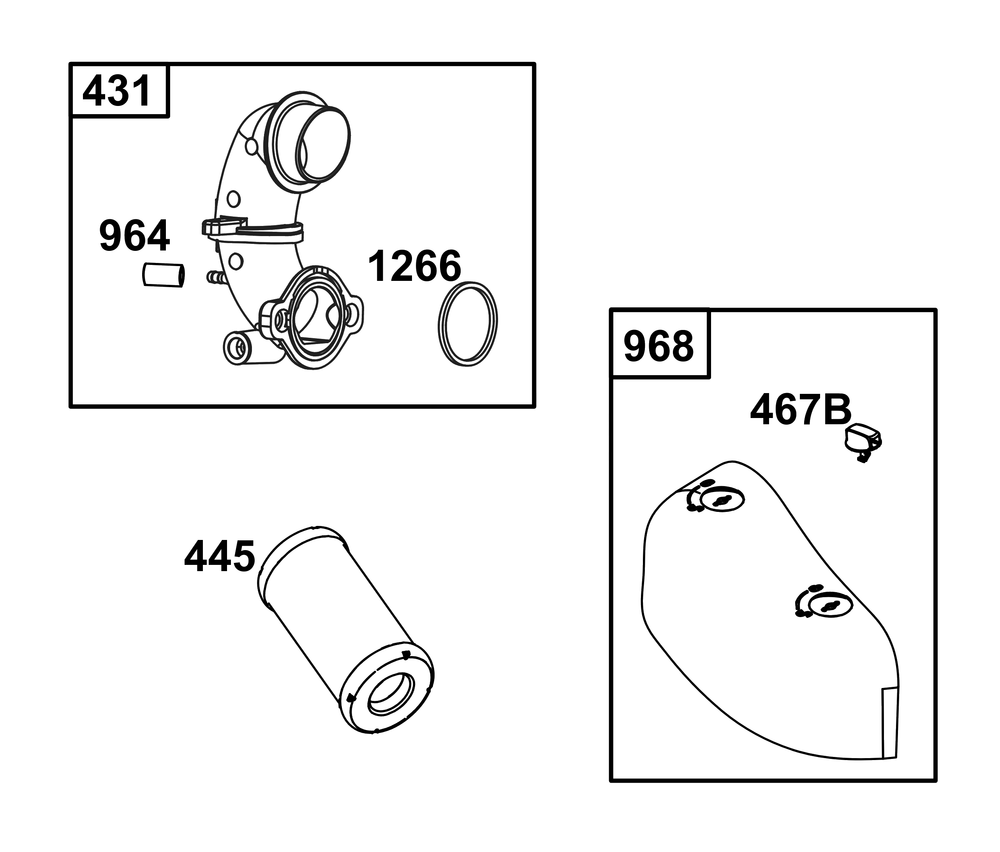 Air Cleaner Group Diagram and Parts List for 31R977-0108-G1 200000 - 399999 Briggs and Stratton Engine
